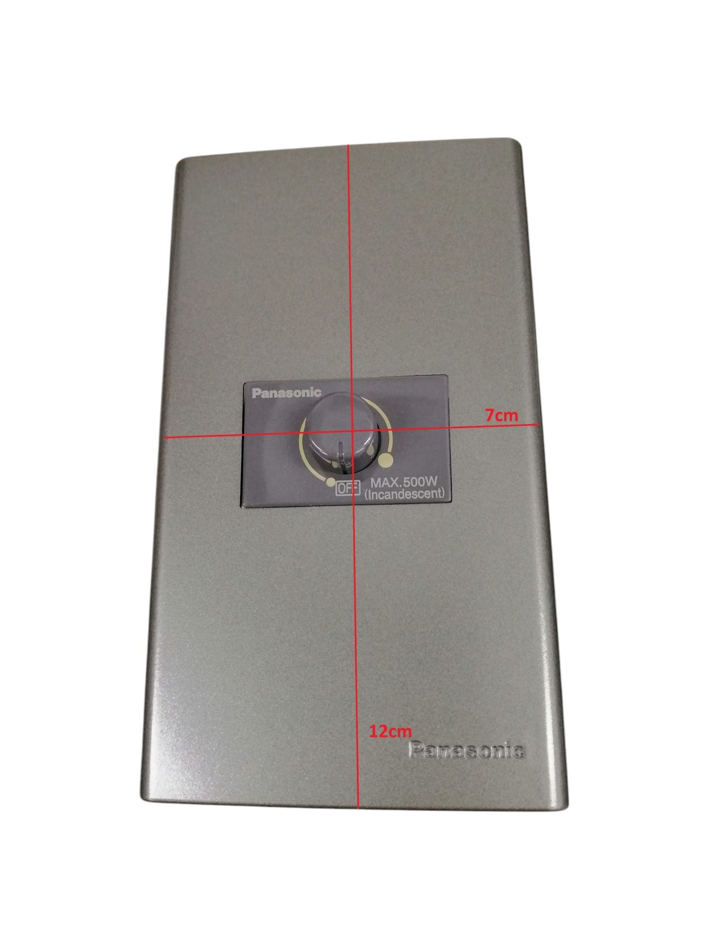 Panasonic 500W 1 Gang Dimmer Switch 220V with Plate Cover Metallic Gray WEG6801MH-1/WEG575151H