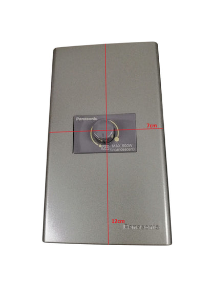 Panasonic 500W 1 Gang Dimmer Switch 220V with Plate Cover Metallic Gray WEG6801MH-1/WEG575151H