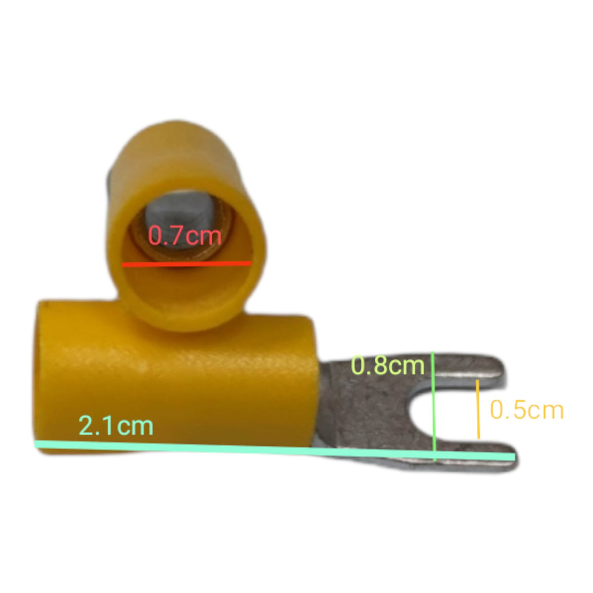 Local Terminal Lugs Y Type Yellow Insulation 5.5mm (5PCS + 5Pcs Free), Y Terminal Lugs, Y Terminal Lugs