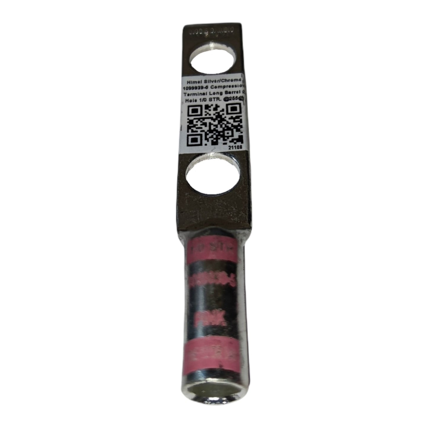 Utilux Terminal Lugs Long Barrel 2 Holes AWG 1/0 or 50mm Wire 14mm Stud 1099939-5 Ring Compression or Crimp Type