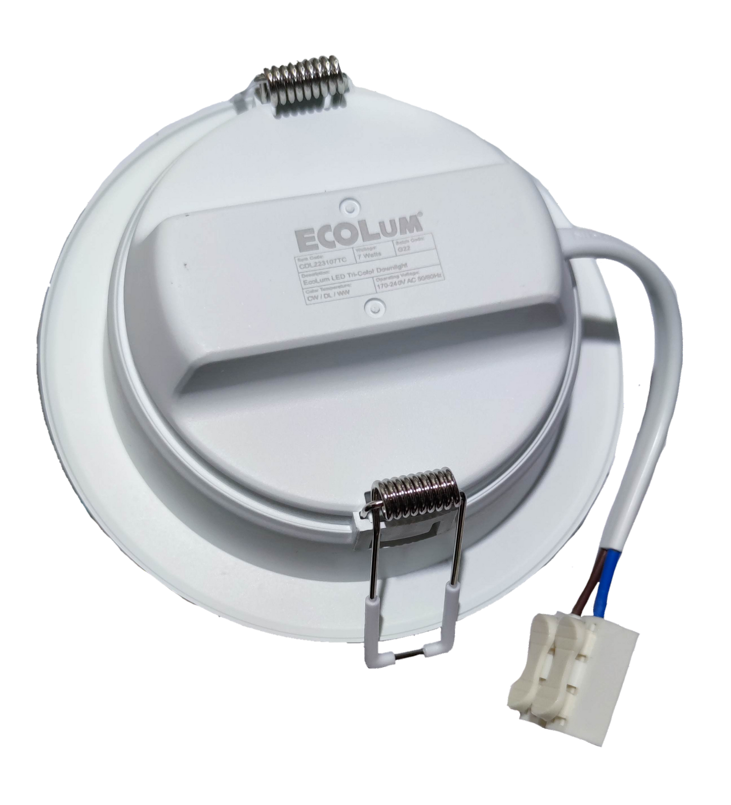 Ecolum Tri Color LED Downlight 7W 220V Warm White Daylight Cool White
