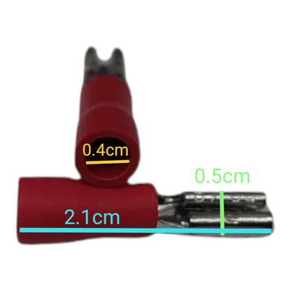 Local Terminal Lugs Connector Type for 2.0mm Wire 5mm with Insulation Head Male and Female, Spade Connector 5mm Male and Female, Terminal Spade Connector, Spade Terminal