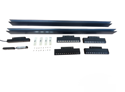 ILLUMIQ TERRA Magnetic Track Light 2 Meters 26mm with 4pcs 12W LED Rotary Grille Track Light 220V Cool White 4000K