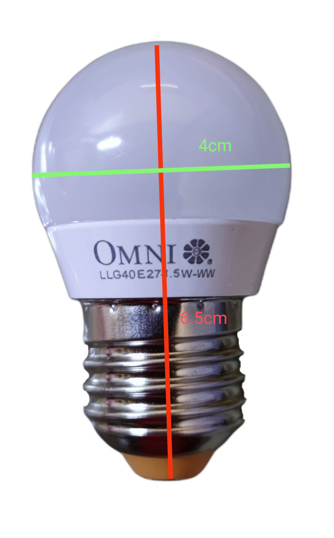 Omni 1.5W LED Bulb 220V Available in Warm White or Daylight E27