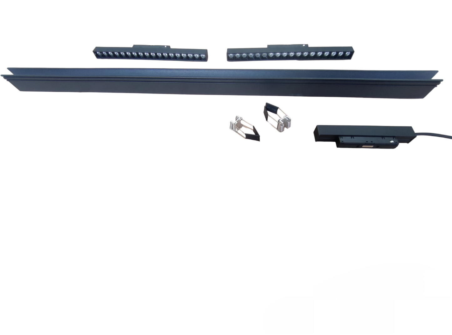 Magnetic Track Light 1 Meter 50mm with 2Pcs 18W LED Grille Track Light 220V Daylight 6500K ( ILLUMIQ TERRA)