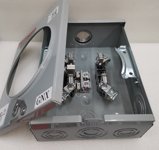 Cirtech Rectangular Meter Base 5 Jaws 1 1/2 Inch Hub Size KWH Meter Base Max 200A