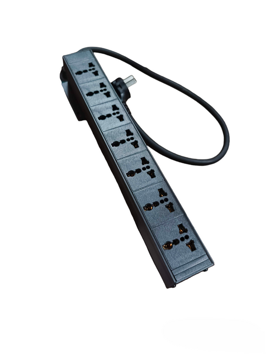 Grippes 7 Gang Power Distribution Unit 10A 250V 2500W, 7 Ways PDU
