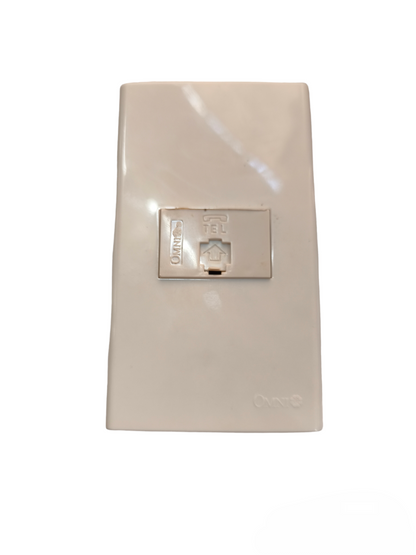 Omni 1 Gang Telephone Outlet with Plate Cover WWP-110+WWT-302