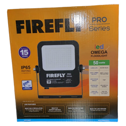 Firefly 50W LED Flood Light 220V Daylight 6500K Omega Series FFL3050DL