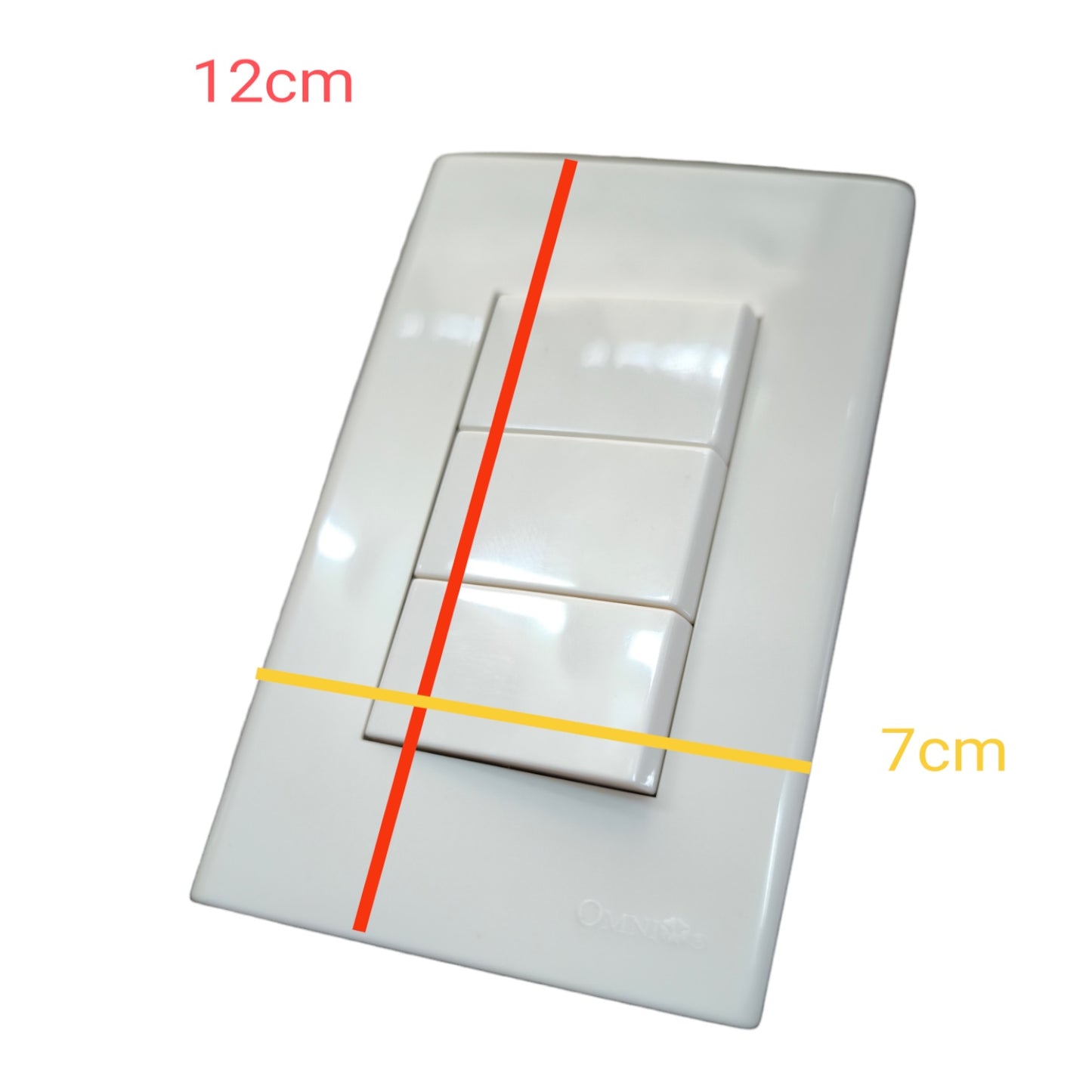 Omni 3 Gang 3 Way Switch with Plate 16A 250V WWP-113+(WWS-223x3)