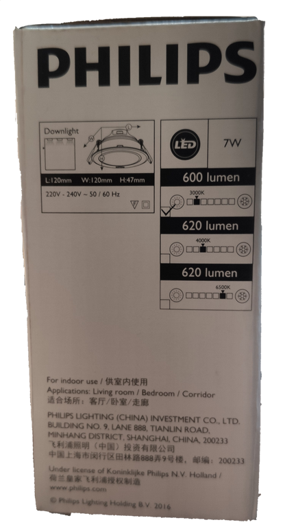 Philips LED Downlight 7W 220V Warm White (4.7") Philips Downlight 59202 Meson