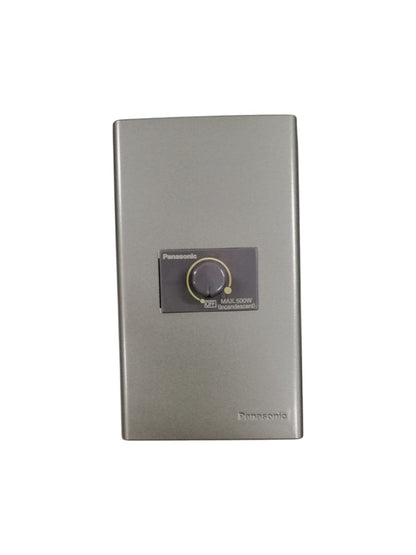 Panasonic 500W 1 Gang Dimmer Switch 220V with Plate Cover Metallic Gray WEG6801MH-1/WEG575151H