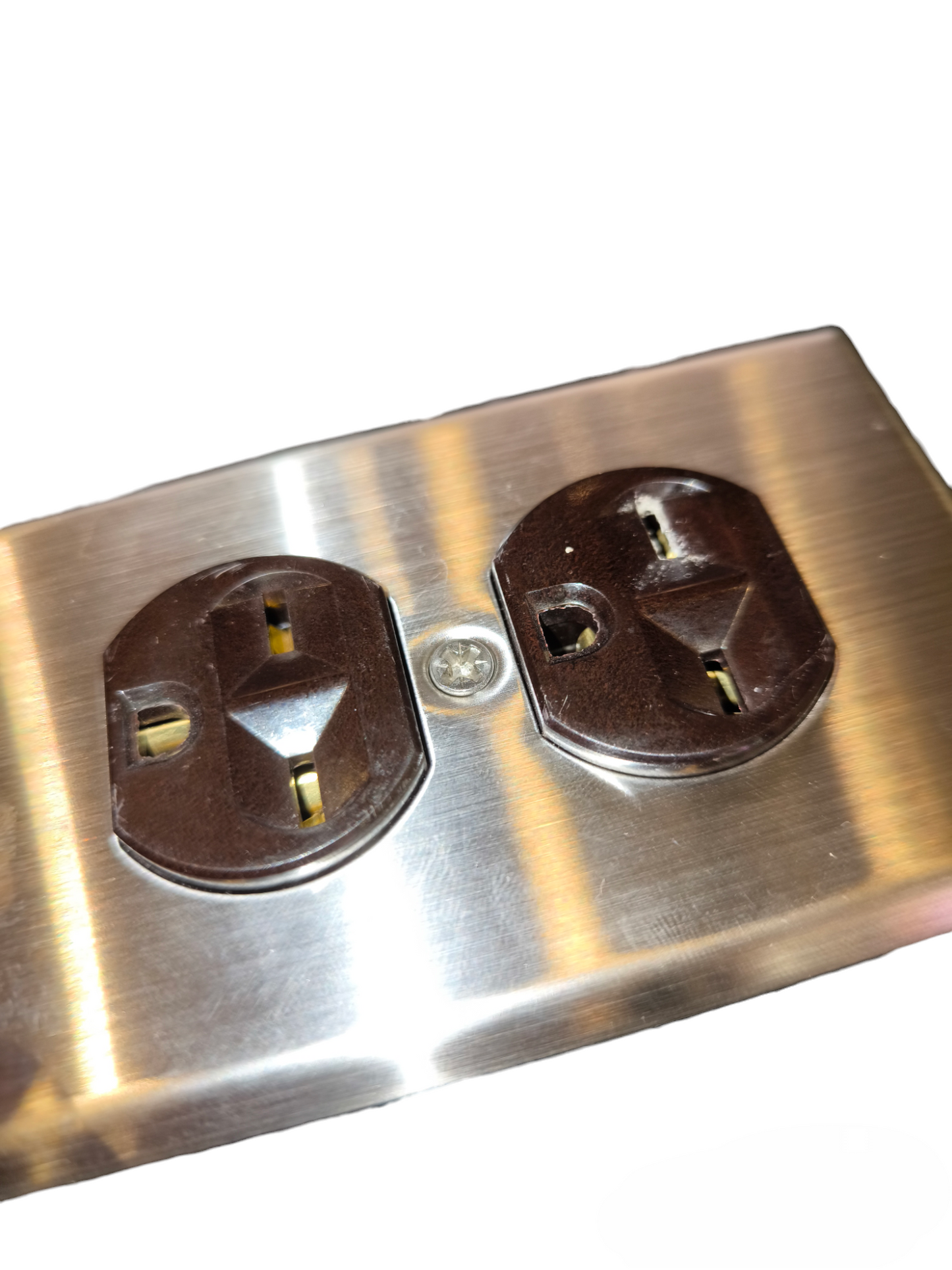 Eagle 2 Gang Tandem with Ground and Stainless Plate 16A 250V