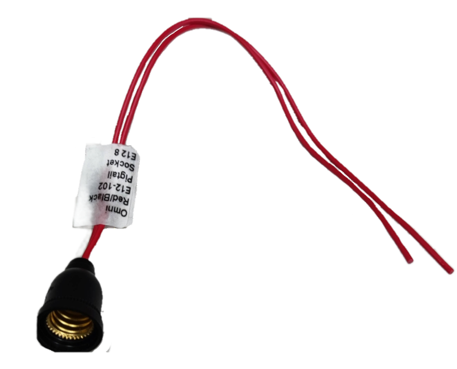 Omni  Pigtail Socket E12 E12-102 (5PCS) , E-12 Rubber Socket