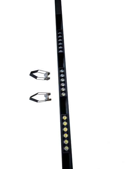 Magnetic Track Light 1 Meter with 3pcs 6W Grille Type Cool White 4000K with 100W Power Supply 220V ( ILLUMIQ TERRA) 50mm Track