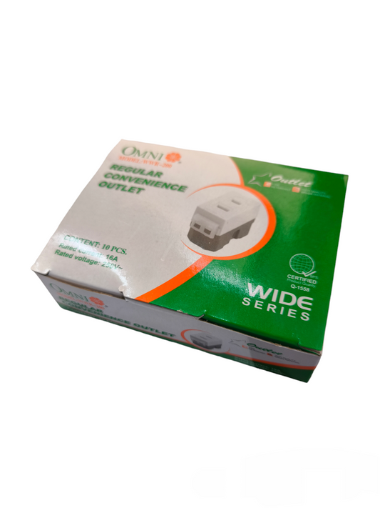 Omni Flat Pin Outlet Device 15A 250V WWR-200 10pcs