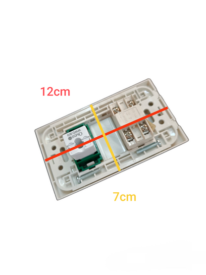 Omni 2 Gang LAN and Telephone Outlet with Plate Cover WWP-112+WWT-302+WWC-303