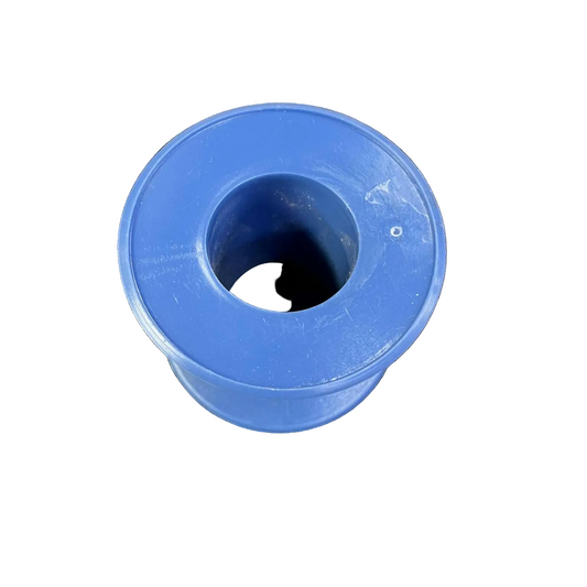 Blue rubber bushing on a white background