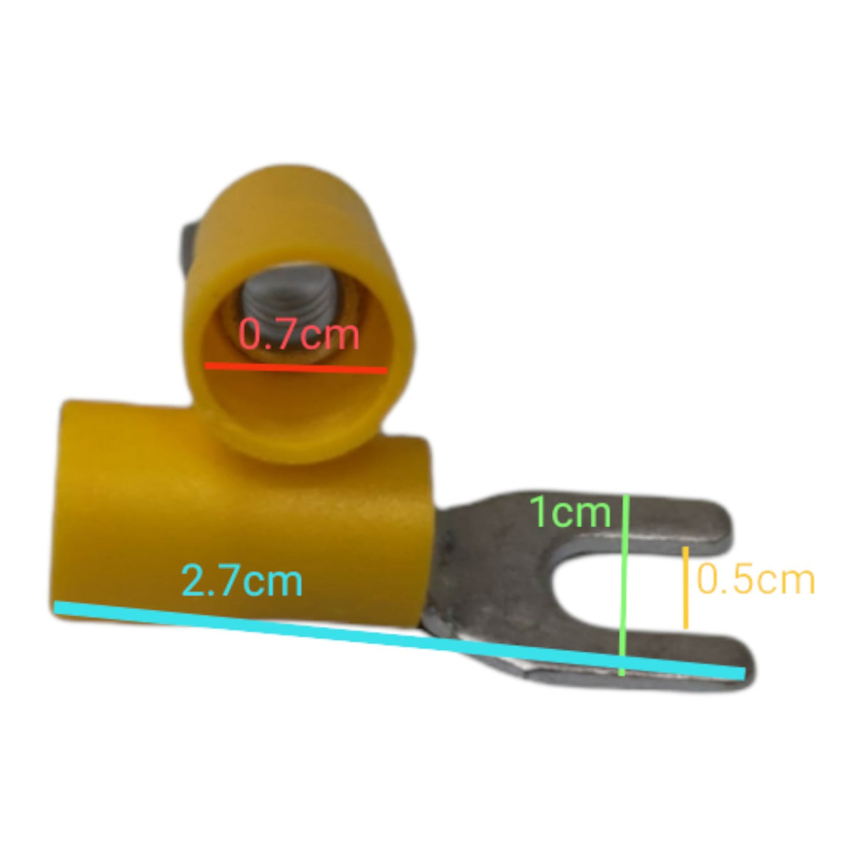 Local Terminal Lugs Y Type Yellow Insulation 5.5mm (5PCS + 5Pcs Free), Y Terminal Lugs, Y Terminal Lugs