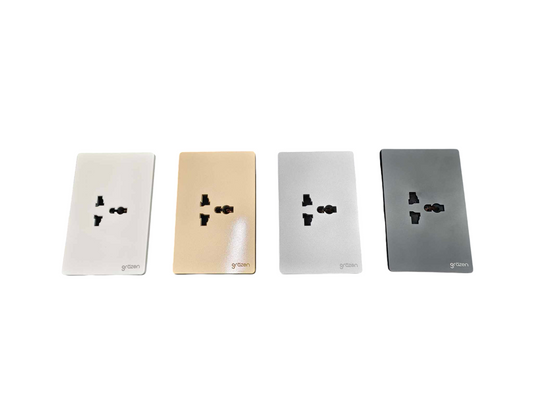 Grazen 1 Gang Universal Outlet Aircon Outlet 220V 20A Available Black, Gray , White and Gold