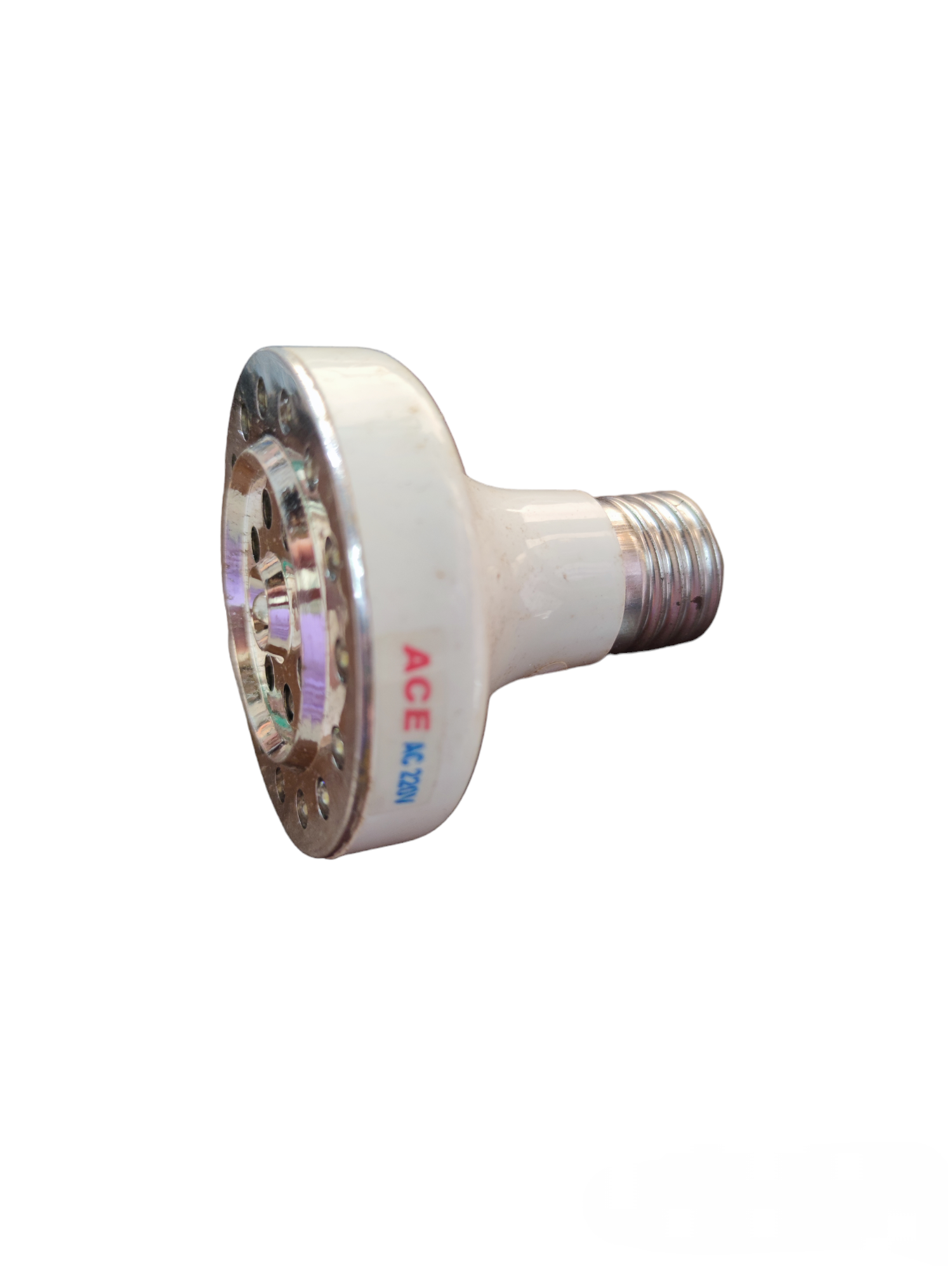 12W E27 12V DC LED Bulb with reflective silver ring and standard screw base for energy-efficient lighting