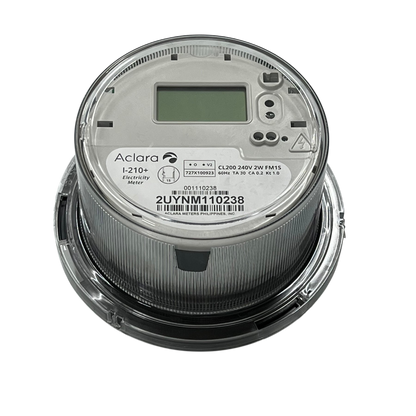 Aclara i210 digital kwh meter with clear casing and digital display for accurate electricity measurement