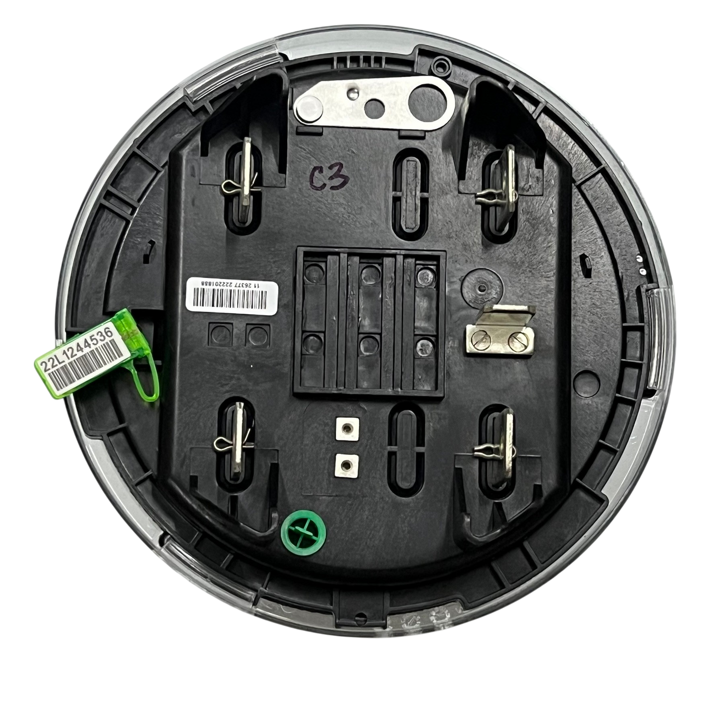 KV2C FM3S KWH Electric Meter CT Rated black circular base with metal wiring components by GE and Aclara