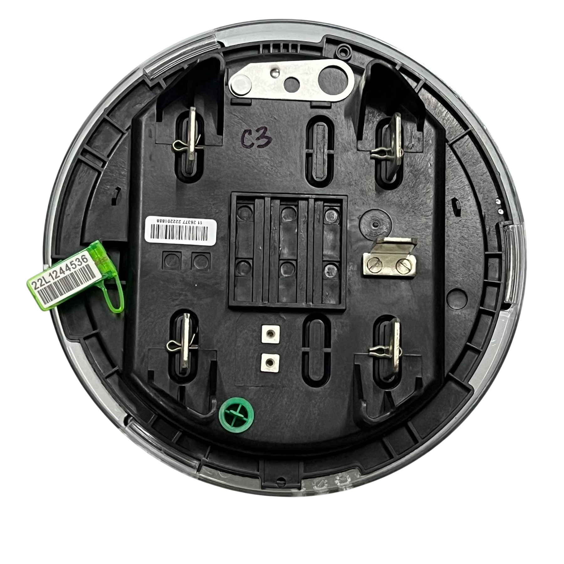 KV2C FM3S KWH Electric Meter CT Rated black circular base with metal wiring components by GE and Aclara