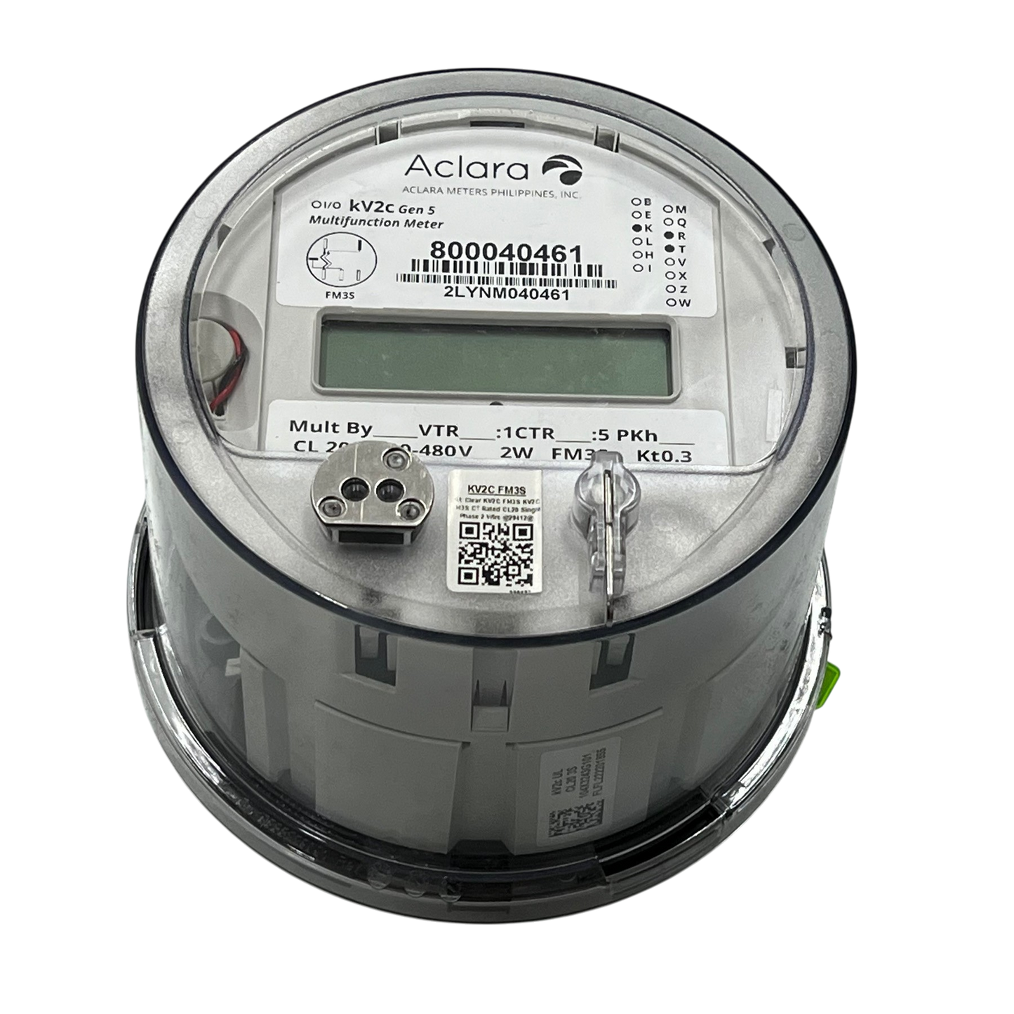 KV2C FM3S KWH Electric Meter CT Rated by GE and Aclara with clear digital display and transparent casing