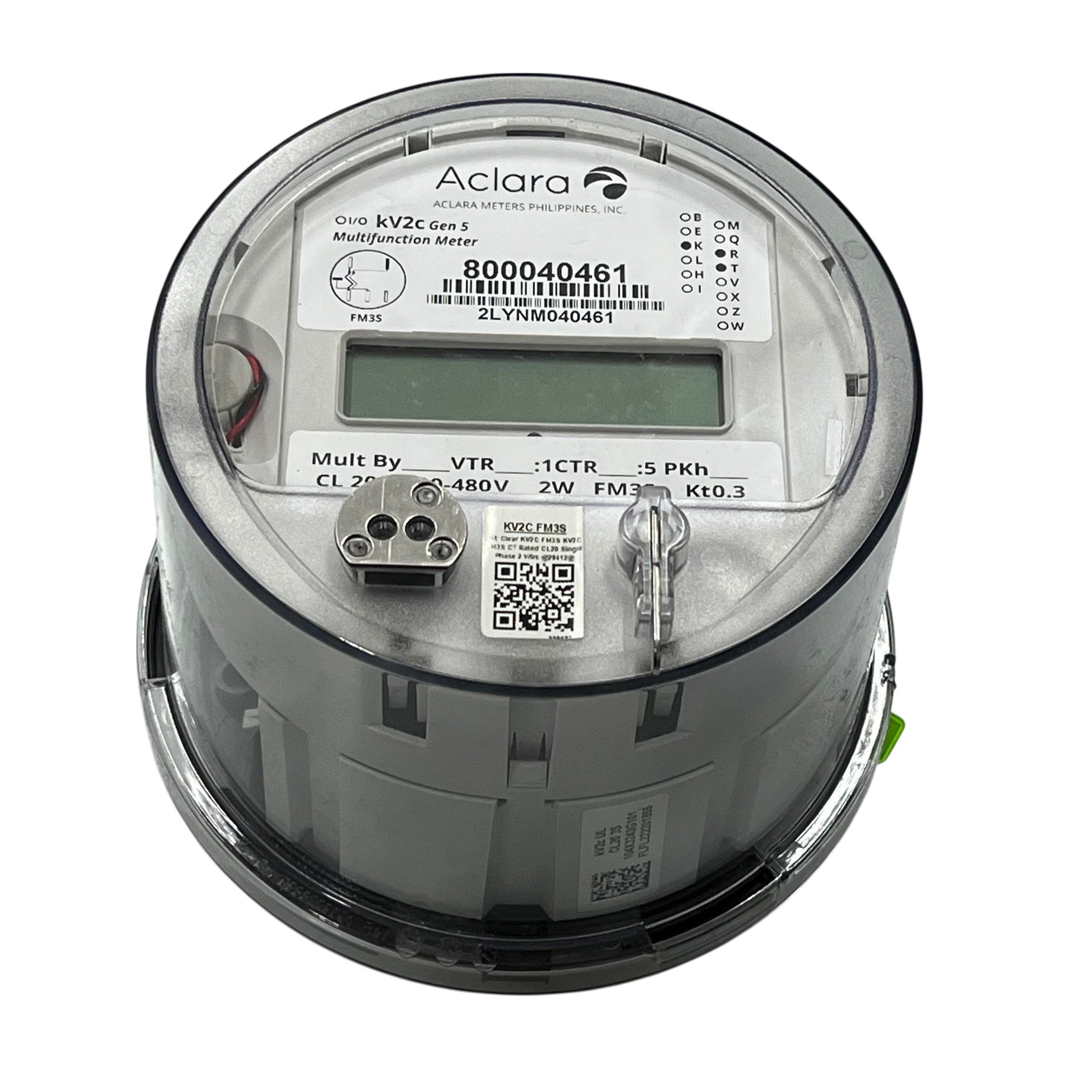 KV2C FM3S KWH Electric Meter CT Rated by GE and Aclara with clear digital display and transparent casing