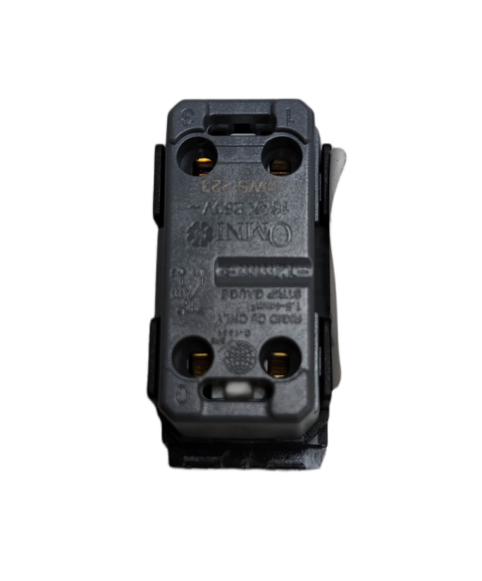 Omni 3 way switch designer series black modular switch insert with gold contacts for wall plates