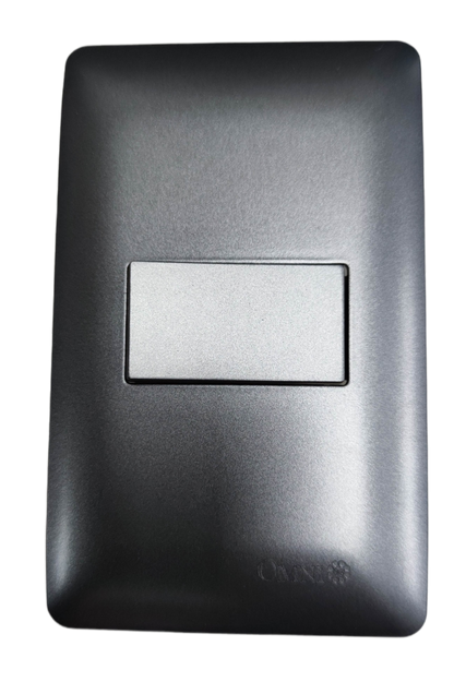 Omni 3 way switch graphite single rocker wall switch with graphite plate for home lighting control