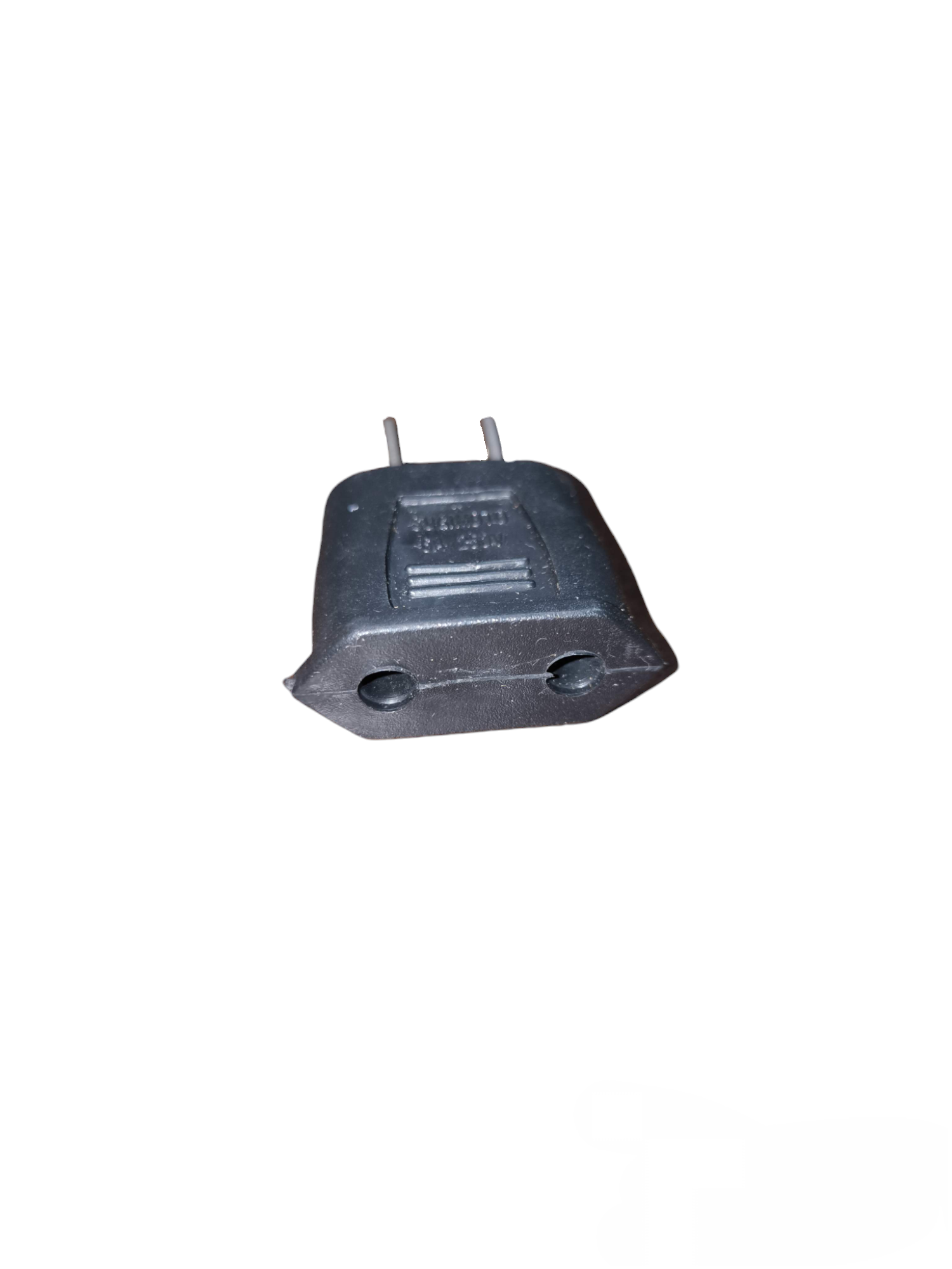 Electx Electrical Supply adaptor for round to flat 3A 250V black electrical plug adapter
