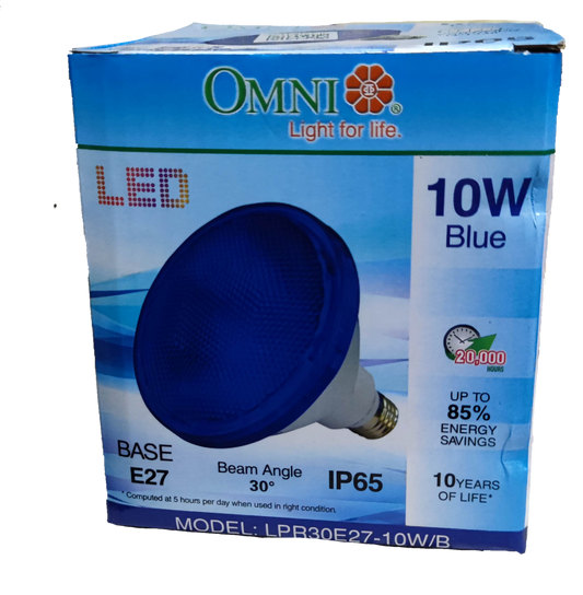 Omni 10W PAR 30 E27 220V Blue ( Omni) LPR30E27-10W/B, LED PAR 30 10W E27 220V Blue