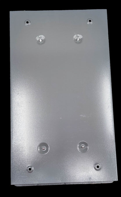 Gray 12 hole electrical panel box metal cover plate from Electx Electrical Supply