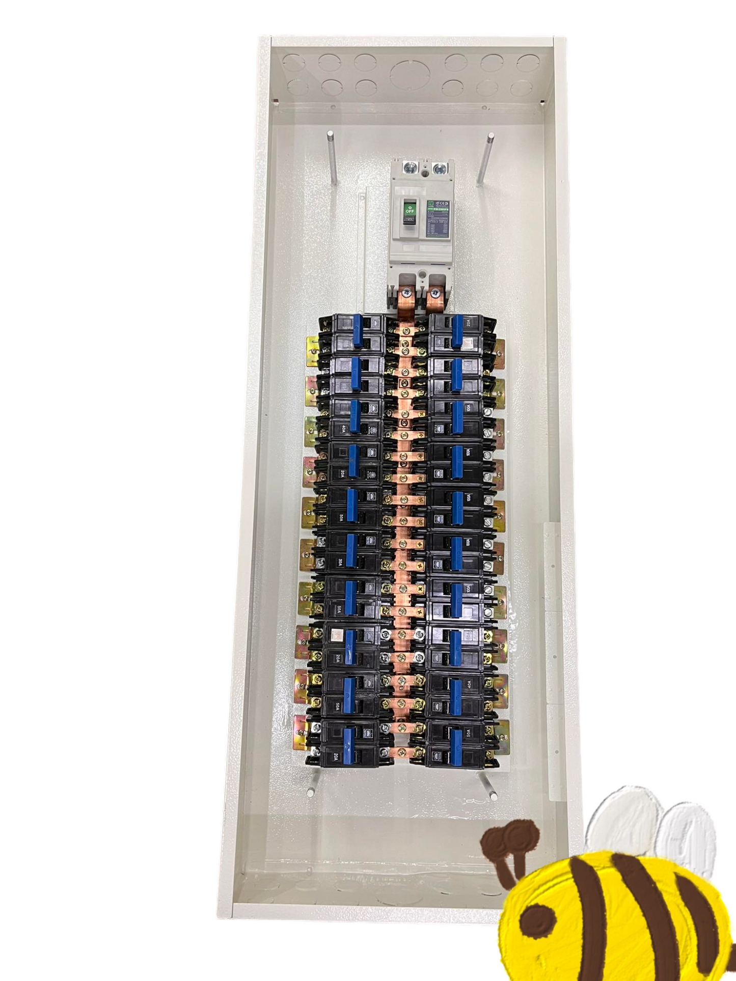 Koten & Taiyou Panel Board 200A 2Pole 250SPS Main 20 Branches 2 Pole Bolt On