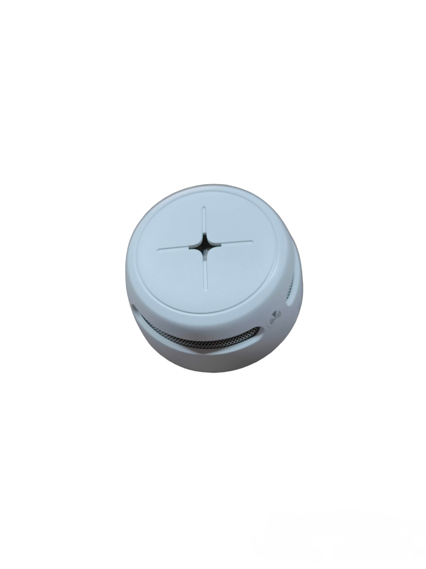 Aegislink wireless interlinked smoke alarm white round design for home safety