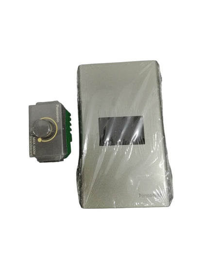 Panasonic 500W 1 Gang Dimmer Switch 220V with Plate Cover Metallic Gray WEG6801MH-1/WEG575151H