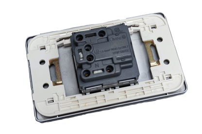 Omni Aircon Outlet Tandem Outlet power point switch component with white frame on black background