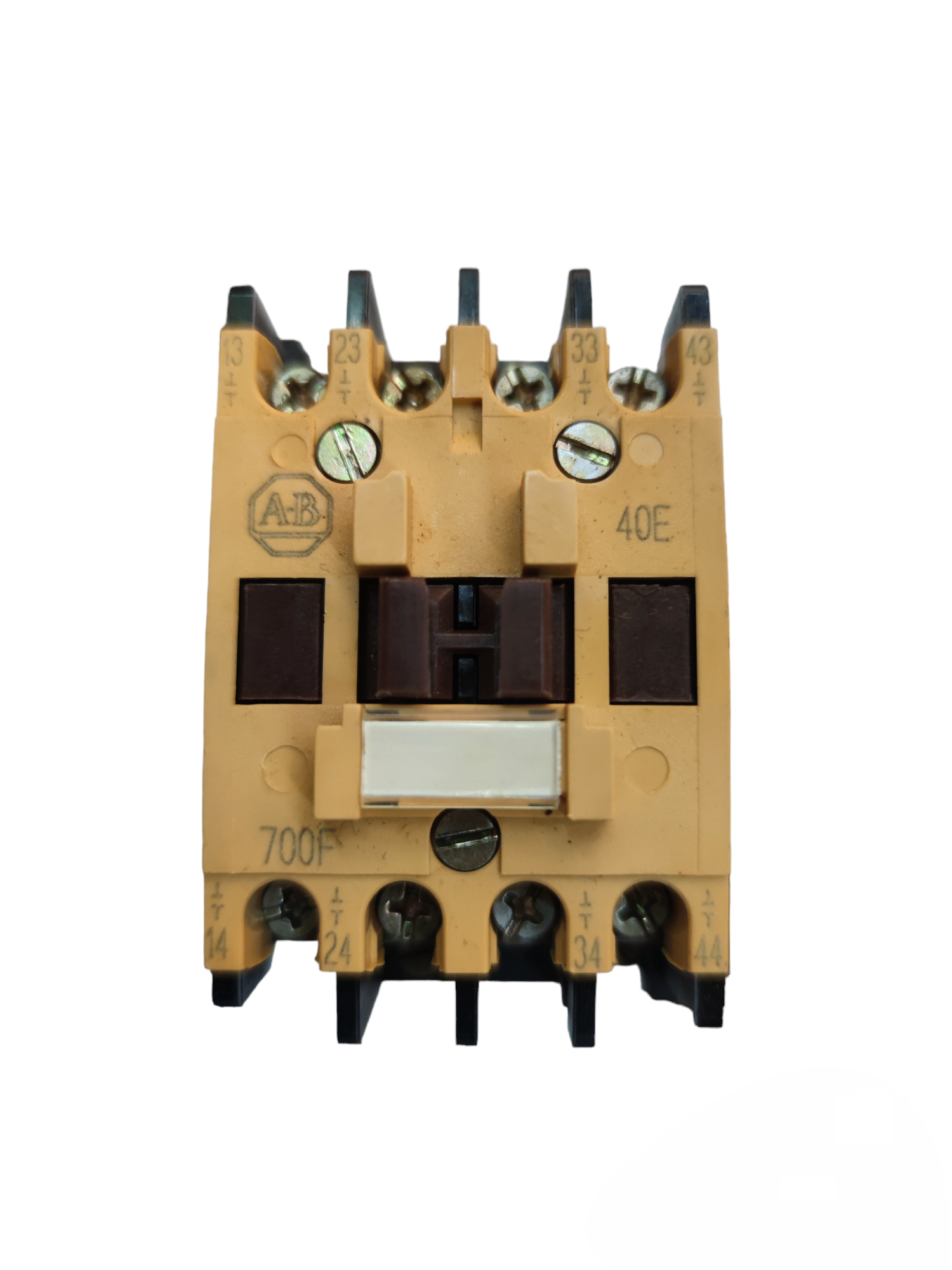 Allen Bradley magnetic contactor 10A beige electrical switch with multiple terminal connections