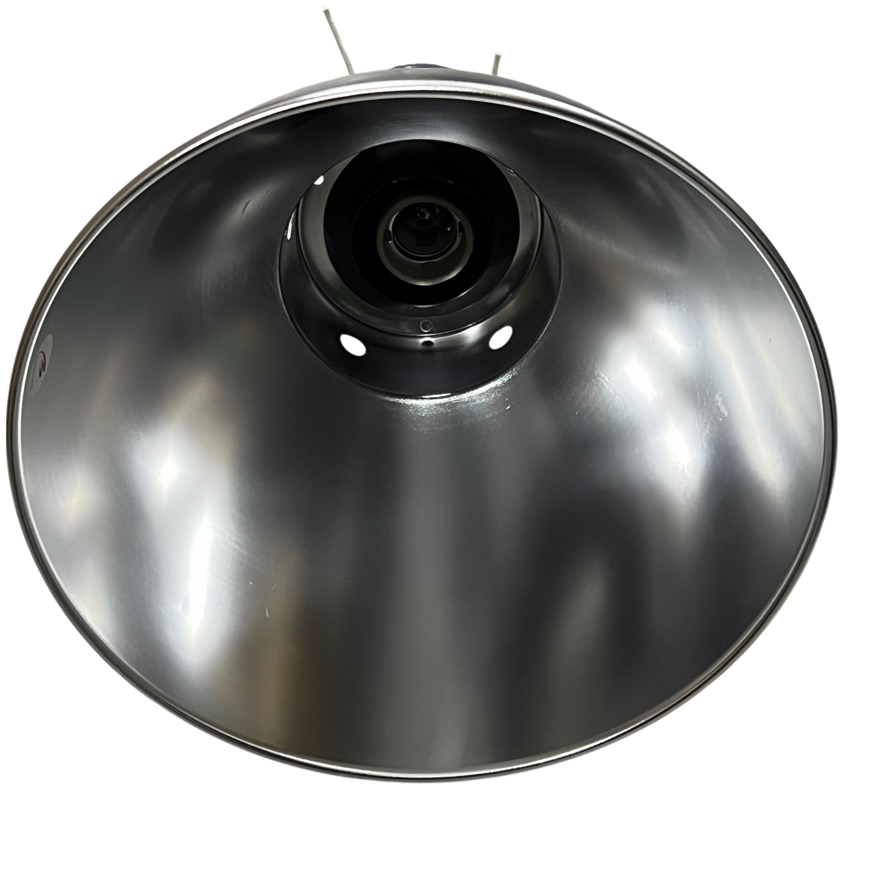 10 inch aluminum reflector E27 socket lighting installation accessory by Biglite with polished silver finish