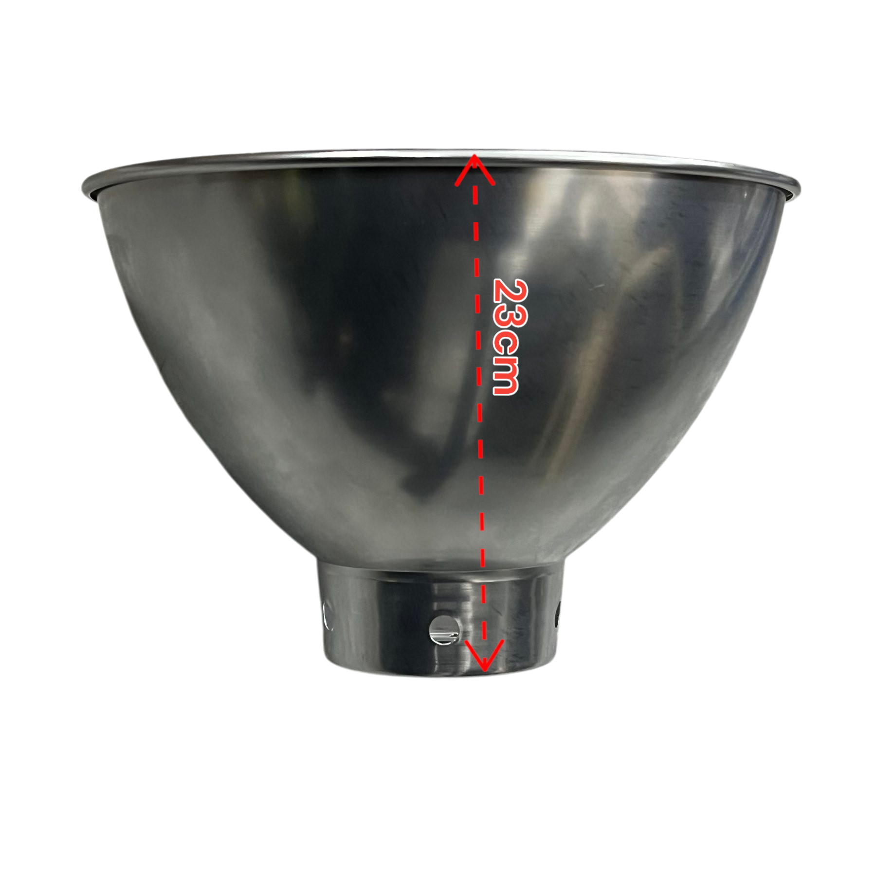 Biglite 12 inch aluminum reflector lamp cover for ceiling lights with a smooth metallic finish