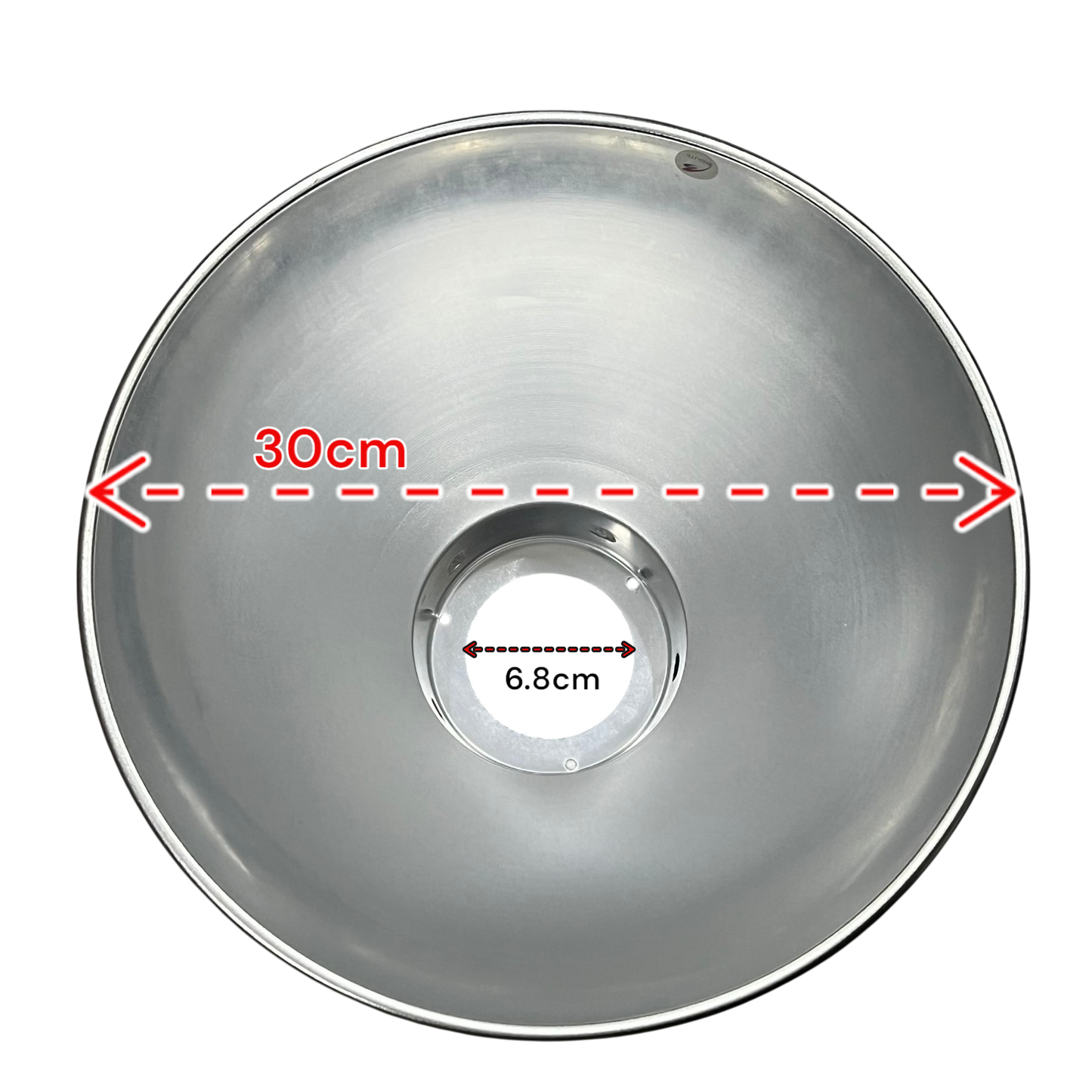 Biglite 12 inch aluminum reflector lamp cover for ceiling lights with a metallic finish