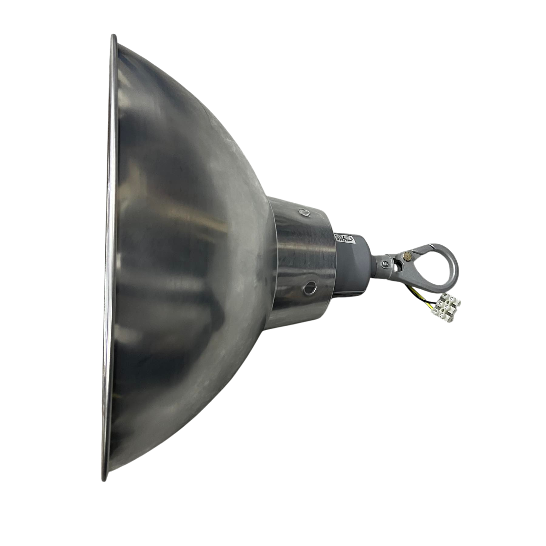 14 Inch aluminum reflector lighting fixture by Biglite and Omni with metal finish and mounting bracket