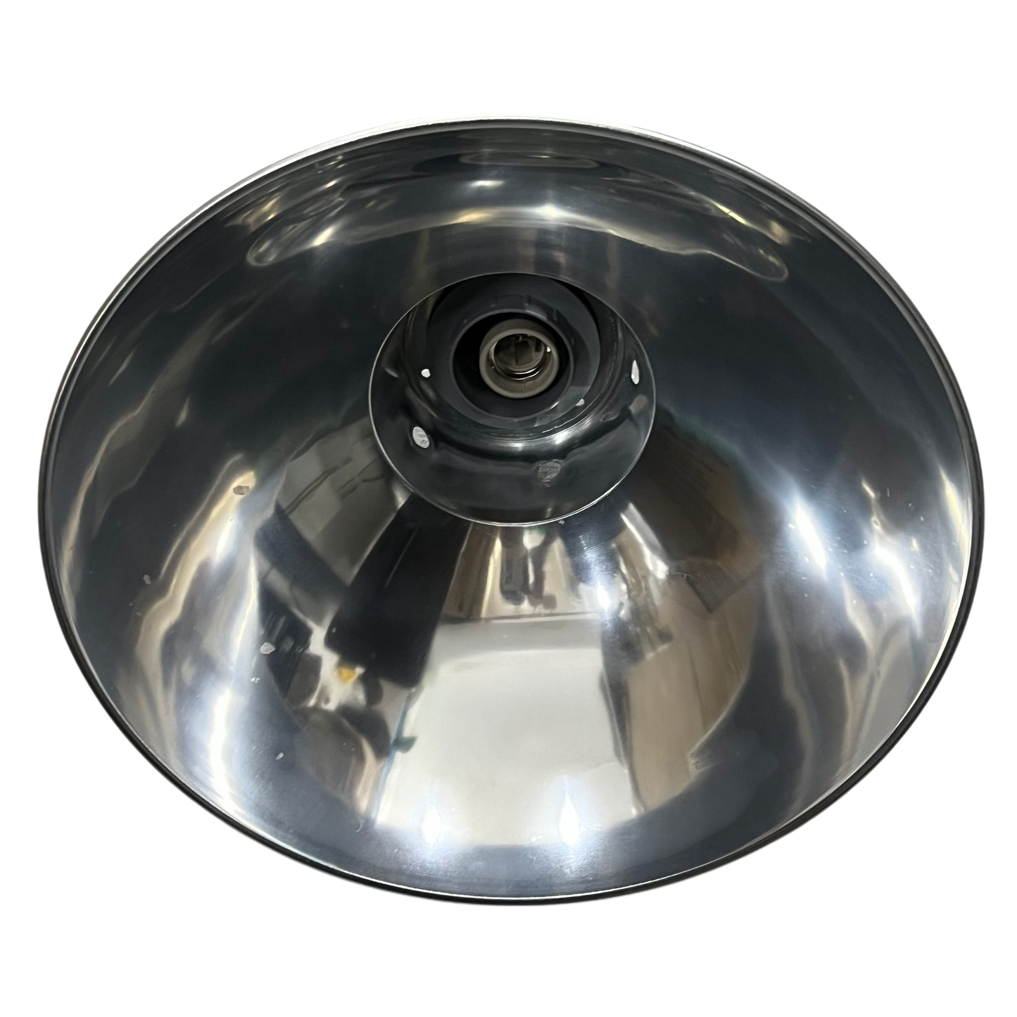 14 Inch aluminum reflector lighting accessory from Biglite and Omni with a polished surface