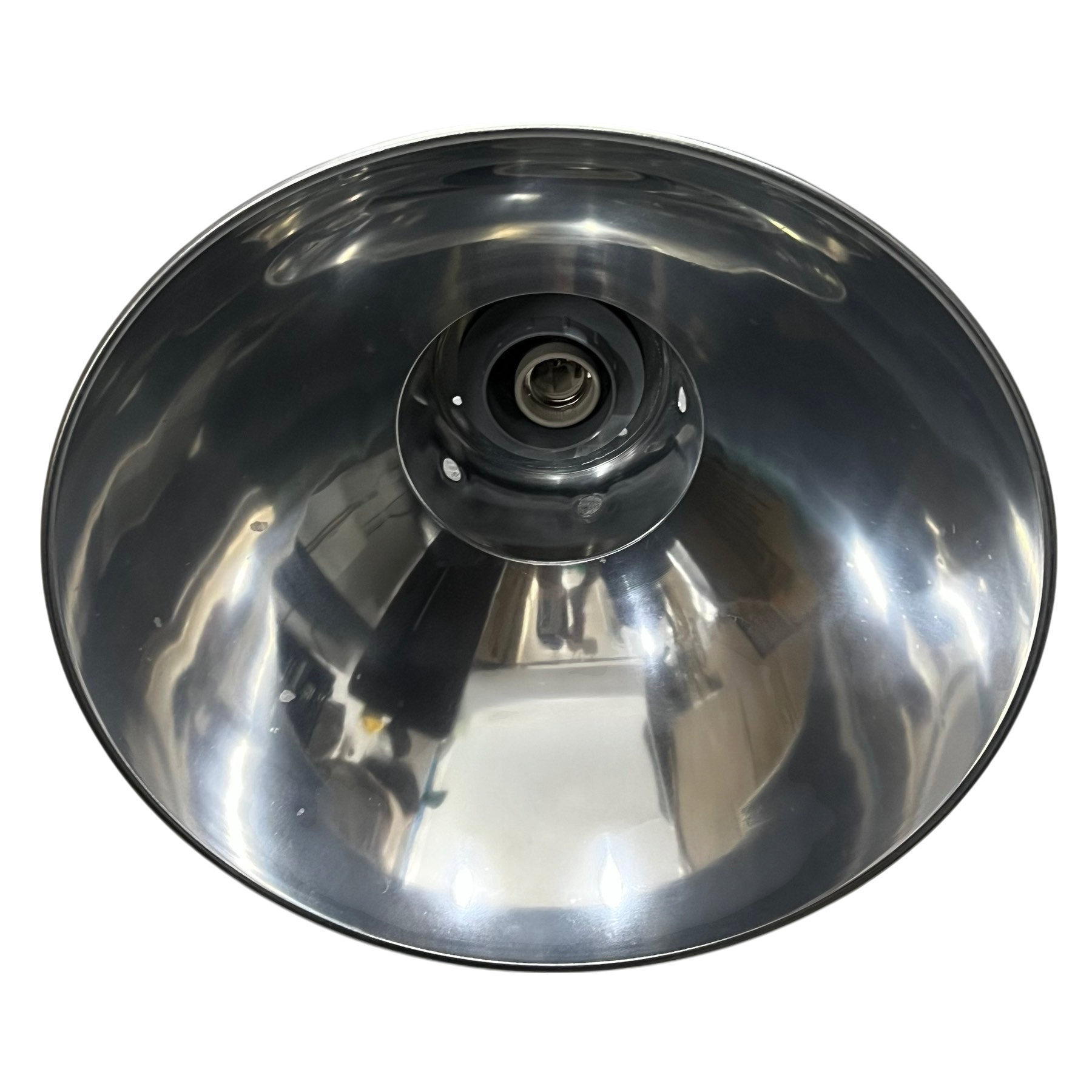 14 Inch aluminum reflector lighting accessory from Biglite and Omni with a polished surface