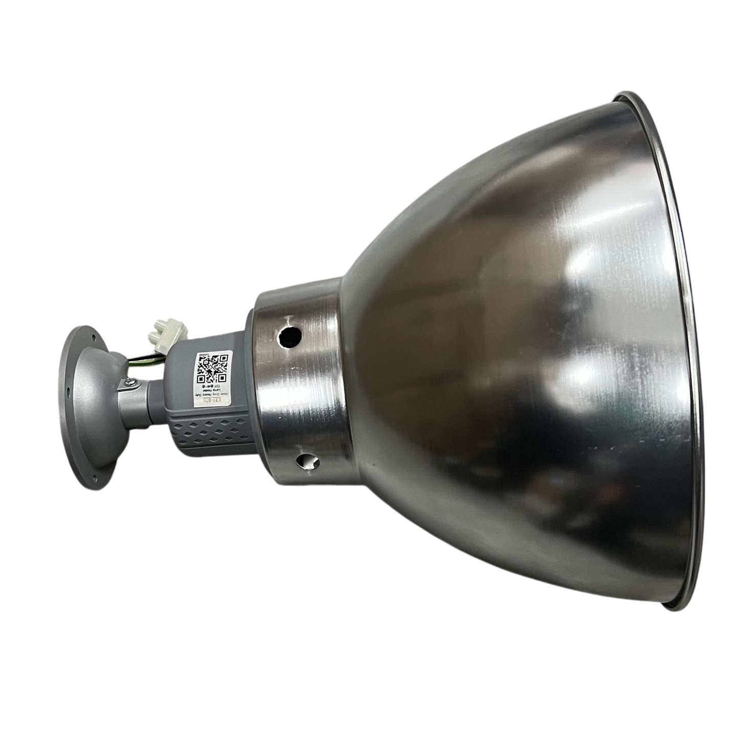 Biglite 10 inch aluminum reflector with E27 socket lighting installation accessory in silver finish