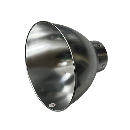 Biglite aluminum reflector lamp cover for ceiling lights with polished metal finish
