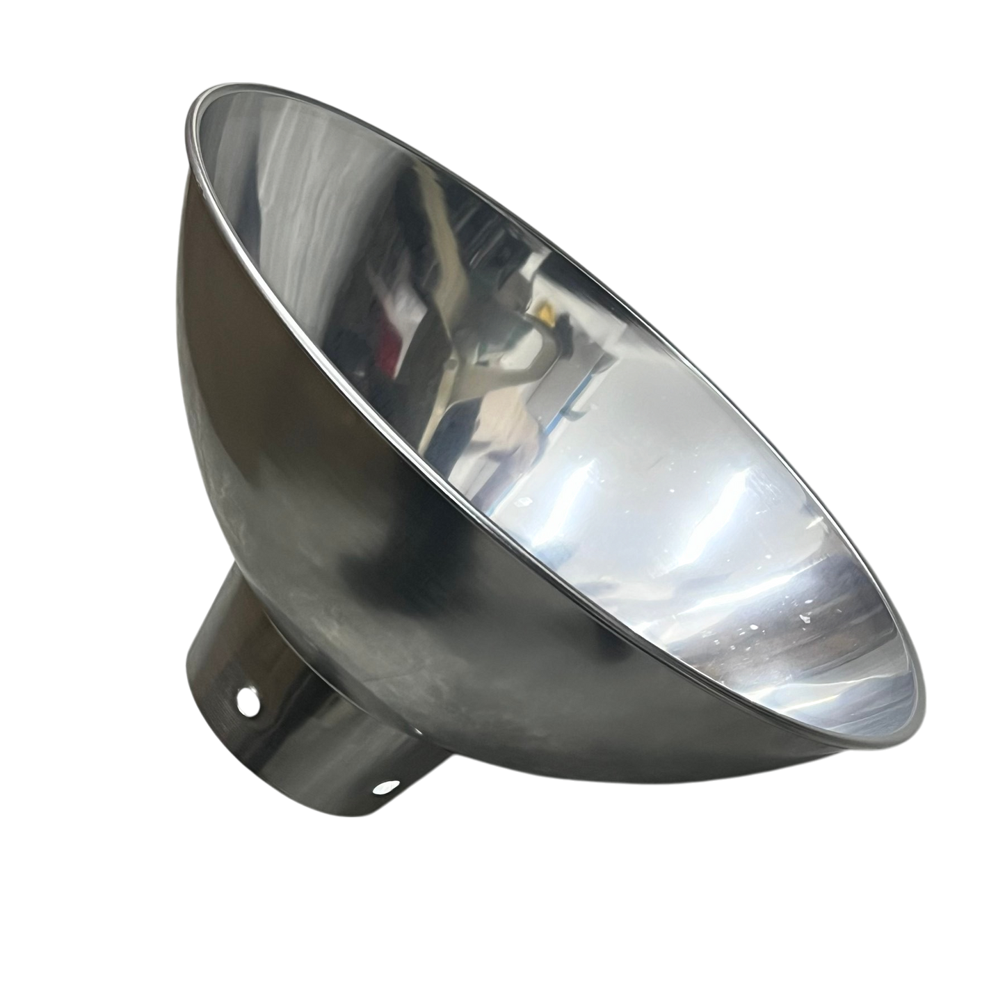 Biglite aluminum reflector lamp cover for ceiling lights with a polished reflective surface