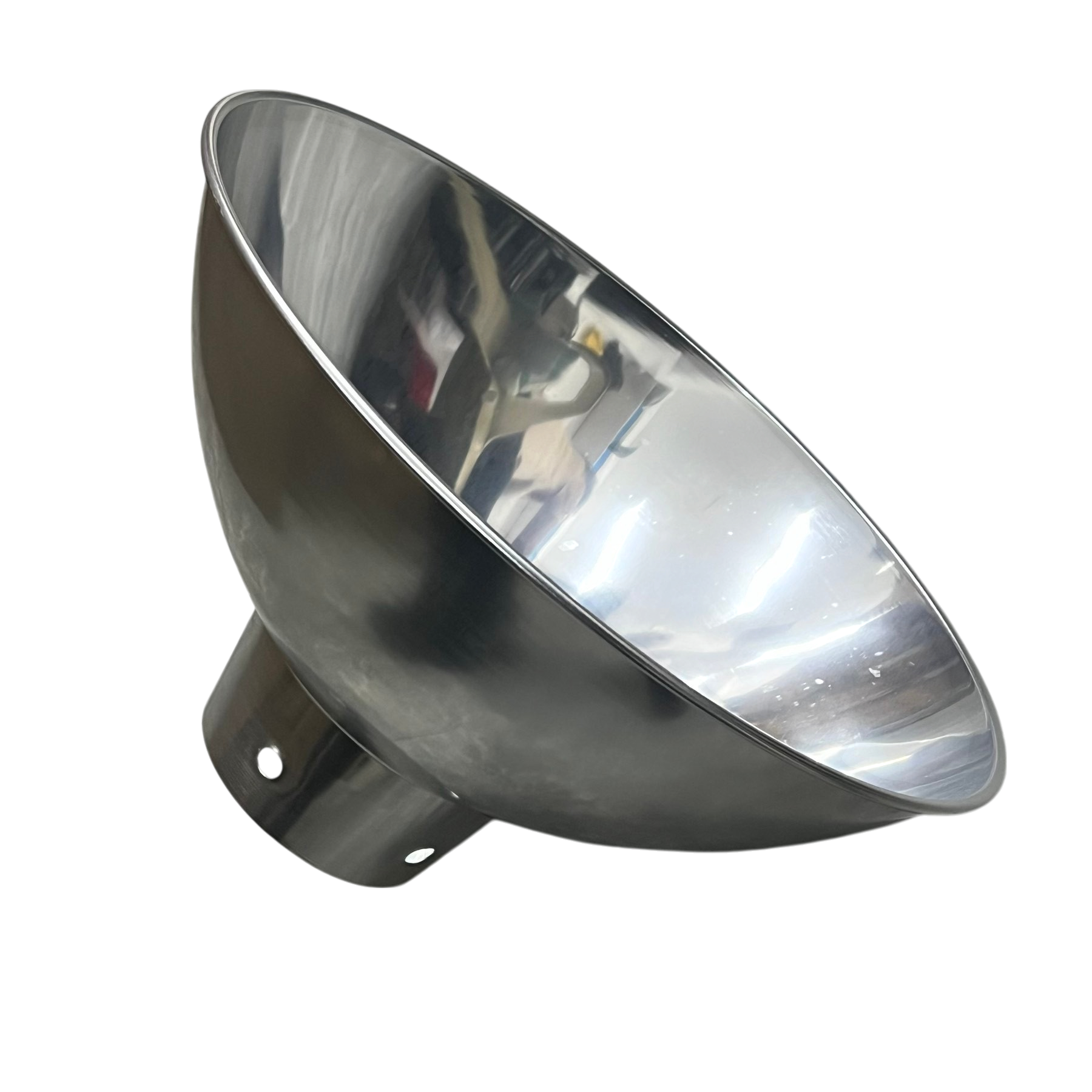 Biglite aluminum reflector lamp cover for ceiling lights with a polished reflective surface